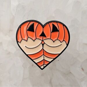 Heart-Shaped Pumpkin Enamel Pin